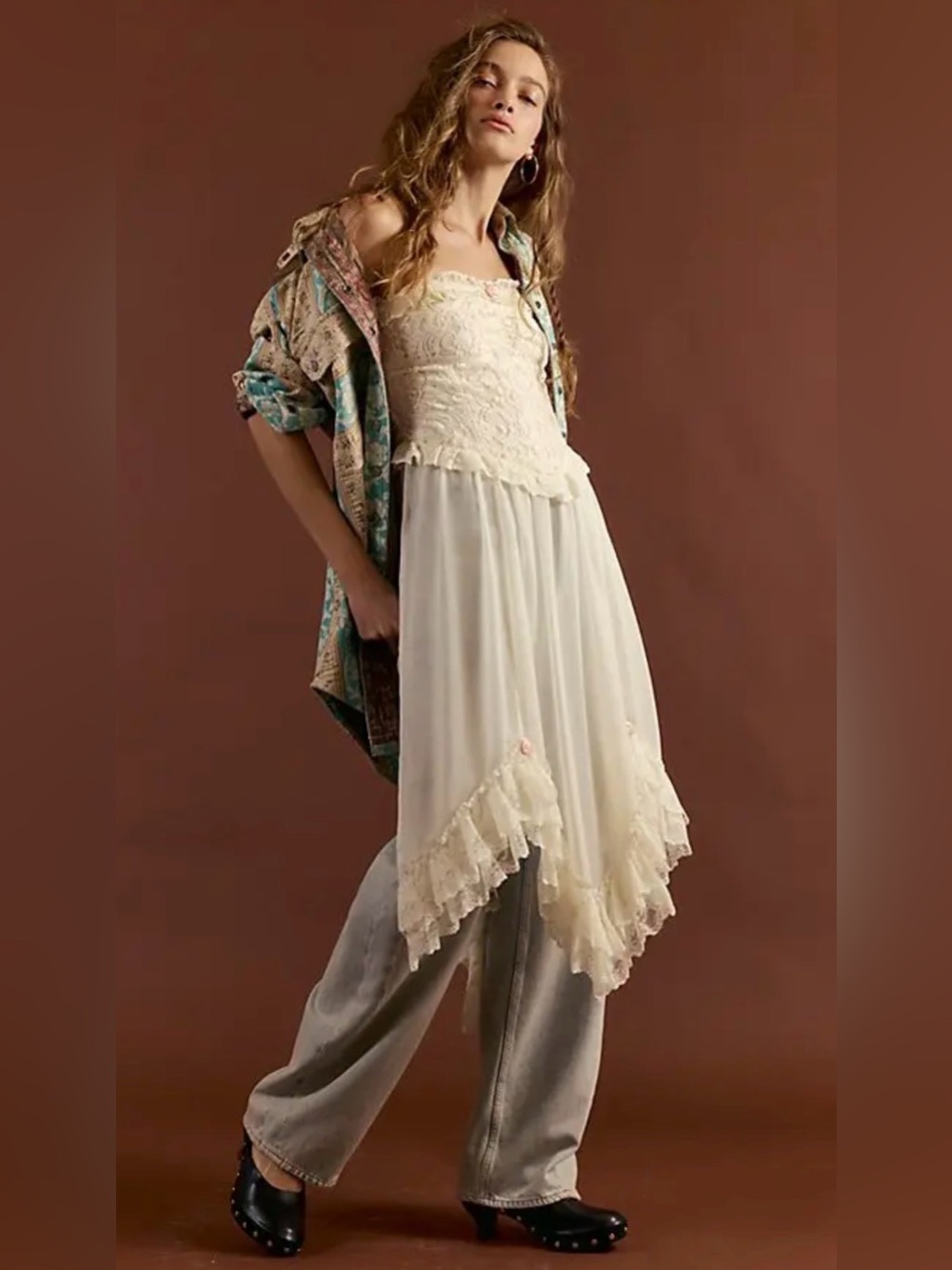 Free People Jocelyn Maxi Tunic in Tofu